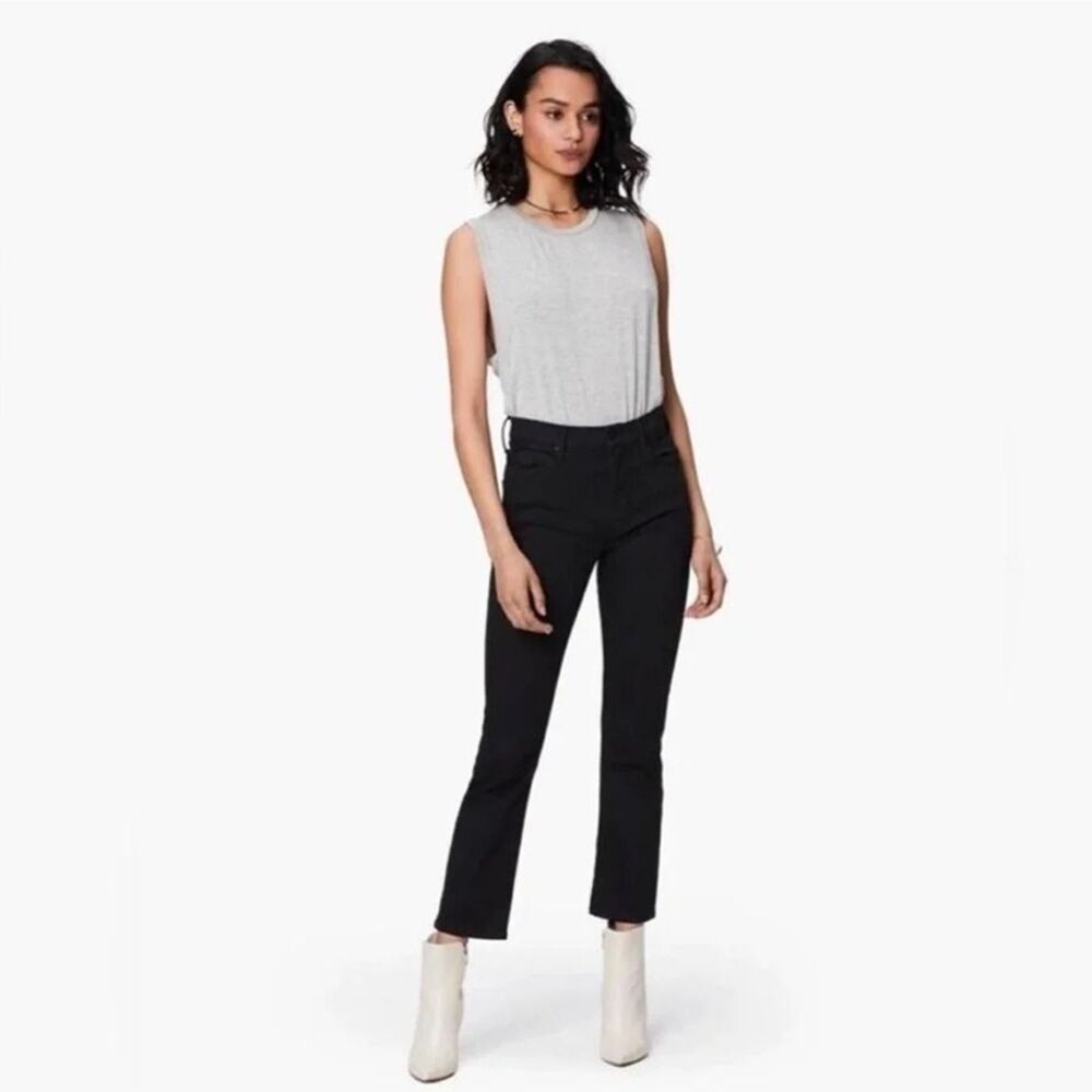 Mother The Midrise Dazzler Ankle In Not Guilty Black Size 28